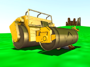 Luigi is crushed by a steamroller