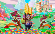 Mario imagining the Villager as the Balloon Boy in Candy Land.