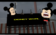 A Didney Worl sign