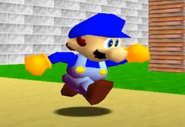 MarioStar running away from SMG4, Mario, and Starman.