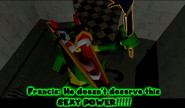 Francis holding the Inkweaver