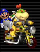 Bowser Jr. and SMG4 about to race on the Zip Zip.