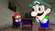 Luigi furious at Mario.