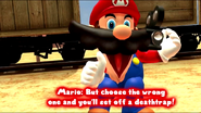 Mario explaining to Wario what he had to do