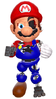 Animatronic mario withered render