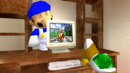 SMG4 popping out of nowhere to tell the Koopa Troopa it isn't funny in SM64: ṩṩἔᾗмὄḋᾗᾄʀ 9 - Time travel edition