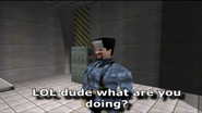 Chris as he first appears in R64: Mario and the r******* spaghetti factory.