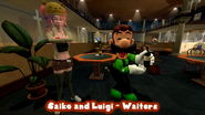Saiko got hired as waitress along with Luigi by Bowser