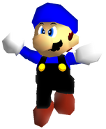 Render of SMG3 within his original design inside SM64