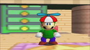 Luigi in a kid costume.