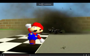 Mario's kart blows up