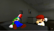 Dr. Mario "curing" Luigi in SM64: ṩṩἔᾗмὄḋᾗᾄʀ 9 - Time travel edition