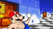 Mario after eating all the food.