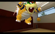 Bowser blocks the ball x3