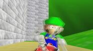 Luigi with a vacuum