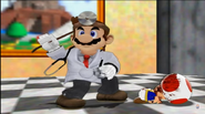 A different model of Dr. Mario examining Toad is Super Mario 64 Bloopers: The Visitor. (2014)