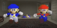 Mario and smg4 running from cloud