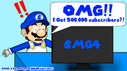 SMG4 reacts to getting 500,000 subs.