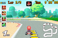 Il circuito come si vede in Mario Kart: Super Circuit