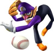 Waluigi Artwork - Mario Superstar Baseball