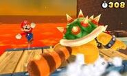 Un Falso Bowser mentre effettua una Giracodata su Mario