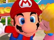 Mario e Peach Screenshot - Mario Power Tennis