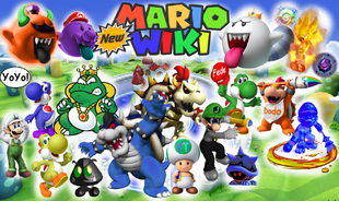 Celebrazione della fusione con la vecchia Mario Wiki. Autore: Shadow Mr.L.