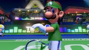 Luigi con la divisa da tennis