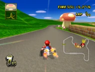 Il fungo gigante come appare in Mario Kart Wii