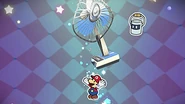 Mario mentre strizza un Ventilatore