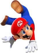 Mario mentre salta un ostacolo