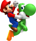 Mario e Yoshi Artwork - New Super Mario Bros