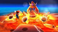 Re Kaliente nella prima battaglia di Super Mario Galaxy