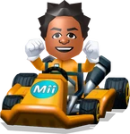 Un Mii a bordo del kart standard equipaggiato con le normali