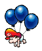 Baby Mario (palloncini) Artwork - Super Mario World 2 Yoshi's Island