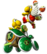 Koopa Troopa e Paratroopa sul Cabrio Koopa