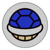 Emblema Koopa blu corsa MKT
