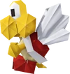 Paratroopa origami modello PMTOK