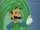 Luigi nel cartone Le avventure di Super Mario