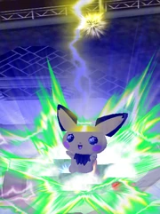 Pichu utilizzando il Tuono