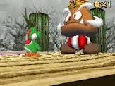 Yoshi contro Goomboss.