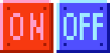 ON/OFF Switch's forms and their appearance in the Super Mario Bros. Game Style.