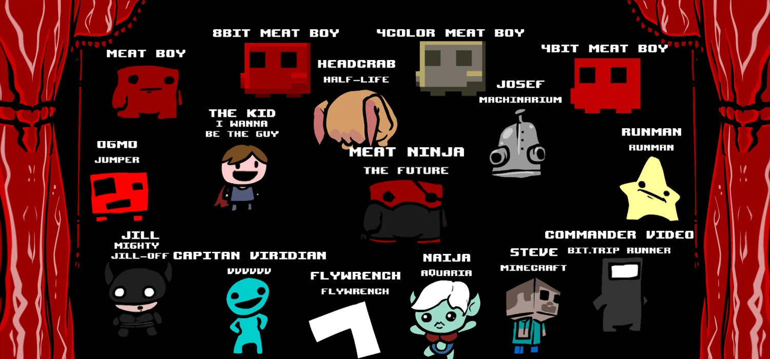 Character Roster (PC) | Super Meat Boy Wiki | Fandom