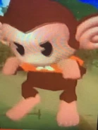 Screenshot of AiAi jumping off the swing landing on his feet