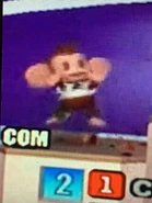 Screenshot of AiAi jumping while waving