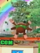 Screenshot of AiAi tossing his trophy in the air