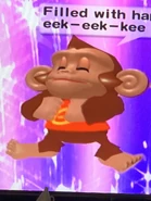 Screenshot of GonGon doing the magical chant with the other monkeys