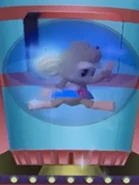 Screenshot of MeeMee slapping her feet