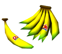 A single banana and banana bunch as seen in Super Monkey Ball 1 and 2.