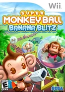 The North American box art of Super Monkey Ball: Banana Blitz